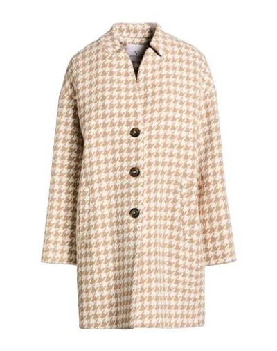 White Wise Woman Coat Beige Size 8 Polyester In Neutral
