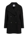 White Wise Woman Coat Black Size 10 Acrylic, Polyester, Wool In Black