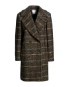 White Wise Woman Coat Black Size 10 Polyester In Multi