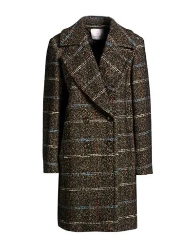 White Wise Woman Coat Black Size 10 Polyester In Multi