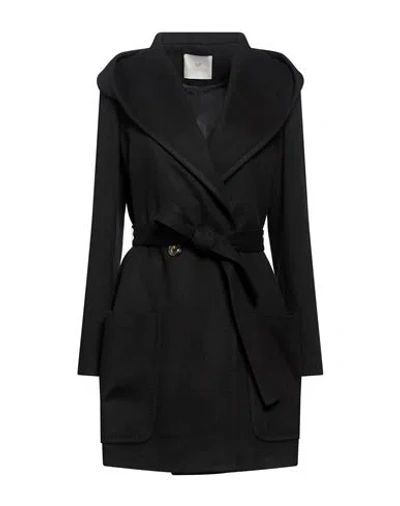 White Wise Woman Coat Black Size 10 Polyester, Viscose