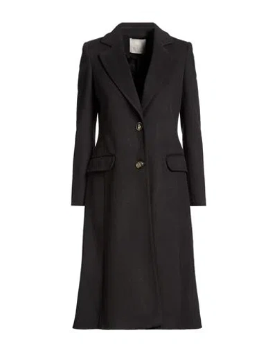 White Wise Woman Coat Black Size 12 Polyester, Viscose