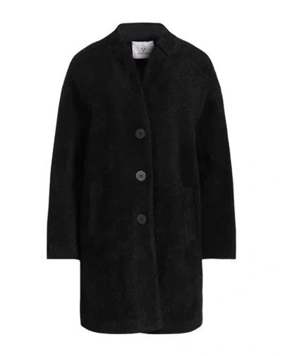 White Wise Woman Coat Black Size 8 Polyester, Nylon