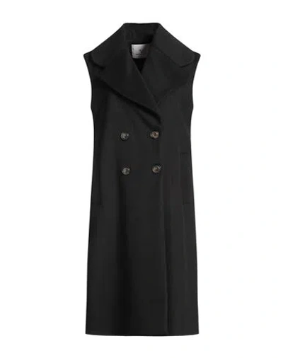 White Wise Woman Coat Black Size 8 Polyester, Viscose