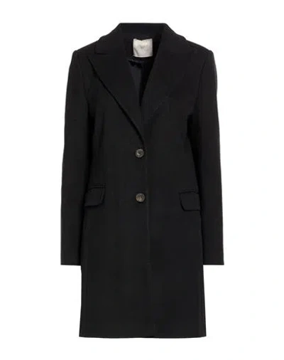 White Wise Woman Coat Black Size 8 Polyester, Viscose