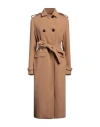 White Wise Woman Coat Camel Size 10 Polyester In Brown