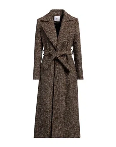 White Wise Woman Coat Camel Size 8 Polyester In Beige