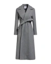 White Wise Woman Coat Grey Size 4 Polyester