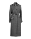 White Wise Woman Coat Grey Size 8 Polyester