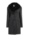 White Wise Woman Coat Lead Size 6 Polyester, Viscose In Grey