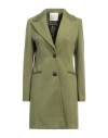 White Wise Woman Coat Military Green Size 4 Polyester, Viscose