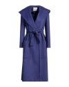 White Wise Woman Coat Purple Size 4 Polyester, Viscose