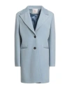 White Wise Woman Coat Sky Blue Size 10 Polyester, Viscose