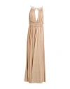 White Wise Woman Maxi Dress Beige Size 8 Polyester