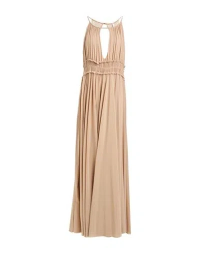 White Wise Woman Maxi Dress Beige Size 8 Polyester