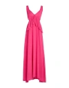 White Wise Woman Maxi Dress Fuchsia Size 6 Polyester In Pink