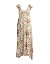 White Wise Long Dresses In Yellow