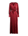 White Wise Woman Maxi Dress Red Size S Polyester In Red