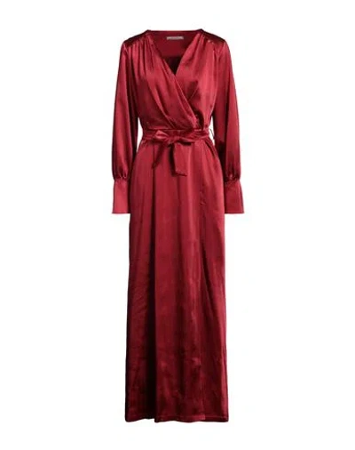 White Wise Woman Maxi Dress Red Size S Polyester