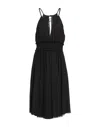 White Wise Long Dresses In Black