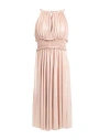 White Wise Woman Midi Dress Blush Size 6 Polyester, Elastane In Pink
