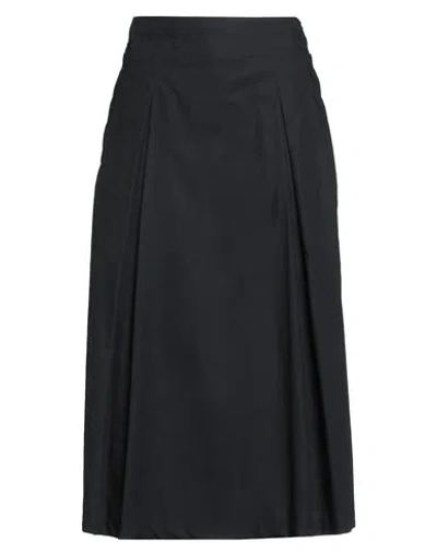 White Wise Woman Midi Skirt Black Size 10 Cotton