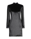 White Wise Woman Mini Dress Black Size 8 Polyester, Elastane In Black