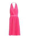 White Wise Woman Mini Dress Fuchsia Size 10 Polyester, Elastane In Pink