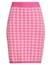 White Wise Woman Mini Skirt Fuchsia Size S Viscose, Polyester, Nylon In Pink
