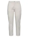 White Wise Pants In Beige
