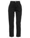 White Wise Woman Pants Black Size 2 Cotton, Elastane