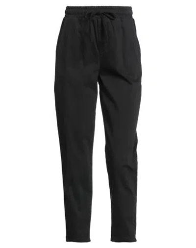 White Wise Woman Pants Black Size 2 Cotton, Elastane