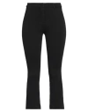 White Wise Woman Pants Black Size 10 Cotton, Nylon, Elastane