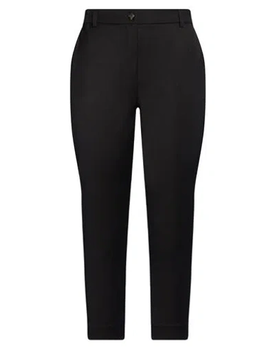 White Wise Woman Pants Black Size 6 Polyester, Viscose, Elastane