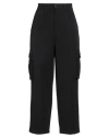 White Wise Woman Pants Black Size 8 Polyester, Viscose, Elastane