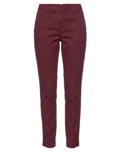 White Wise Woman Pants Burgundy Size 4 Cotton