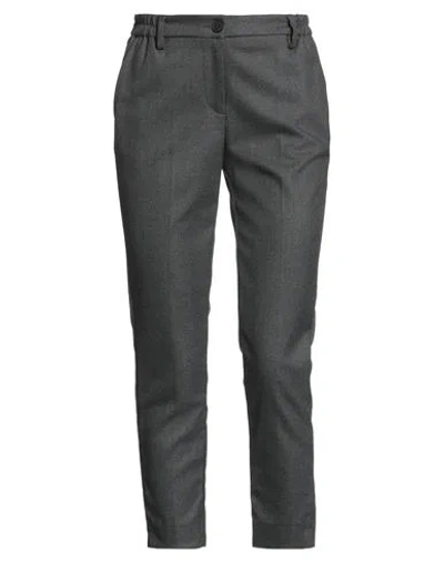 White Wise Woman Pants Charcoal Size 12 Polyester, Viscose, Elastane In Gray
