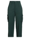 White Wise Woman Pants Dark Green Size 10 Polyester, Viscose, Elastane