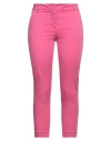 White Wise Woman Pants Fuchsia Size 6 Cotton, Elastane In Pink