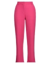 White Wise Woman Pants Fuchsia Size 8 Polyester, Elastane In Pink