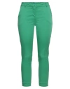 White Wise Woman Pants Green Size 4 Cotton, Elastane