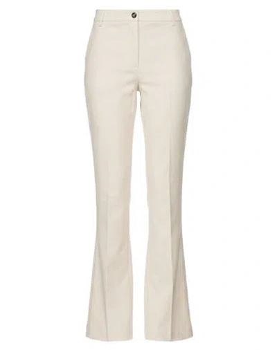 White Wise Woman Pants Ivory Size 10 Viscose, Polyamide, Elastane
