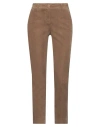 White Wise Woman Pants Khaki Size 2 Cotton, Elastane In Beige