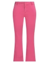 White Wise Woman Pants Magenta Size 6 Cotton, Elastane In Magenta