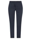 White Wise Woman Pants Navy Size 6 Cotton, Elastane In Navy Blue