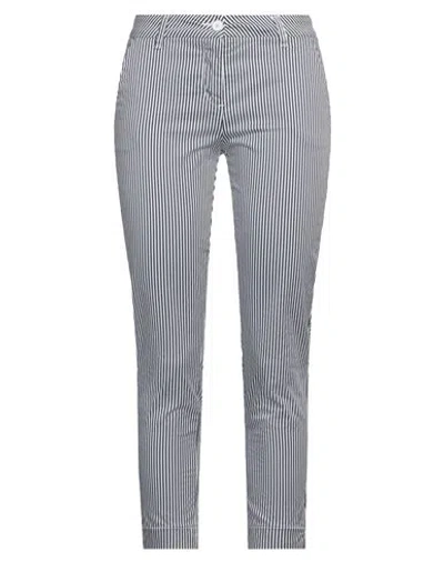 White Wise Woman Pants Navy Size 6 Cotton, Elastane