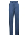White Wise Woman Pants Navy Size 4 Polyester, Elastane