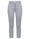White Wise Woman Pants Navy Size 8 Cotton, Elastane In Navy