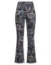 White Wise Woman Pants Navy Size S Polyester, Viscose, Elastane In Gray
