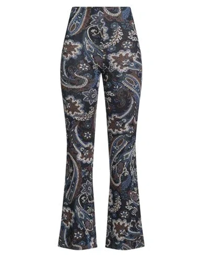 White Wise Woman Pants Navy Size S Polyester, Viscose, Elastane In Gray